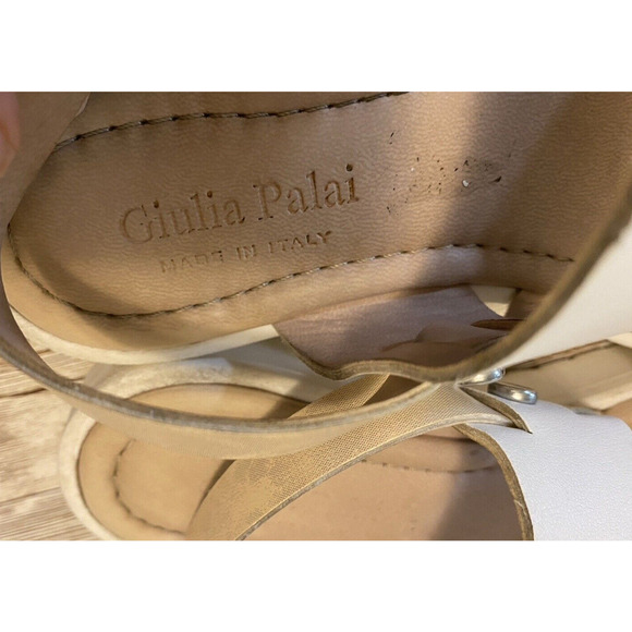 Guilias Palai Sandals Girls Pink Cream Size 8? Thick Straps Open Toe - Picture 9 of 12